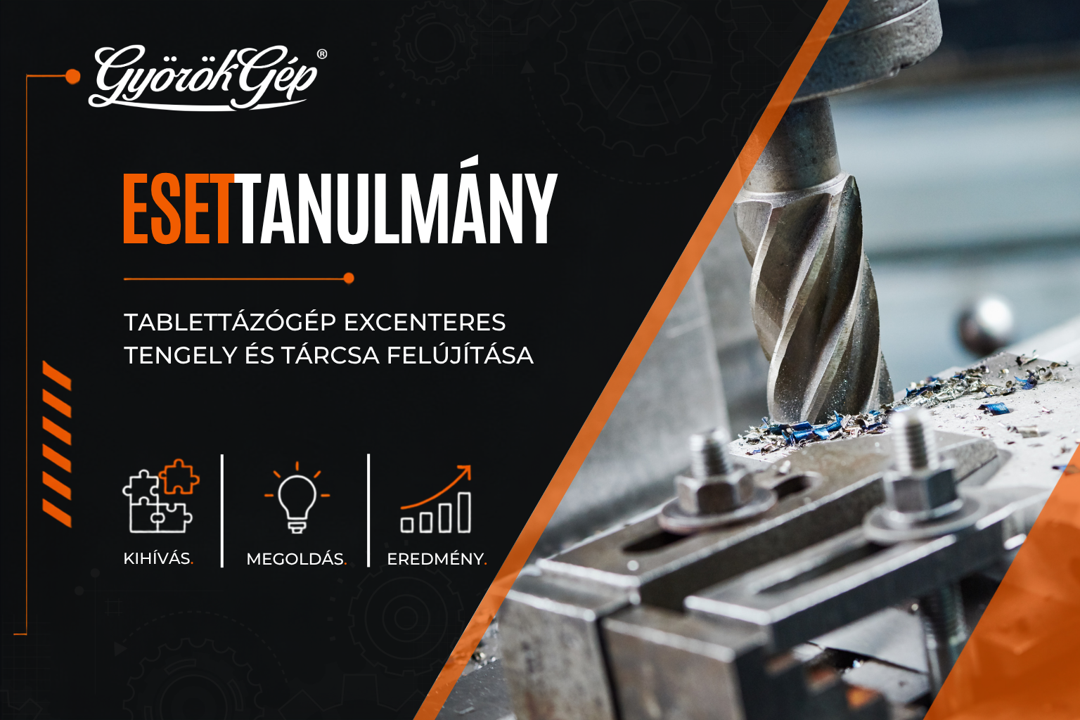 GyörökGép esettanulmány, Tablettázógép excenteres tengely és tárcsa felújítása